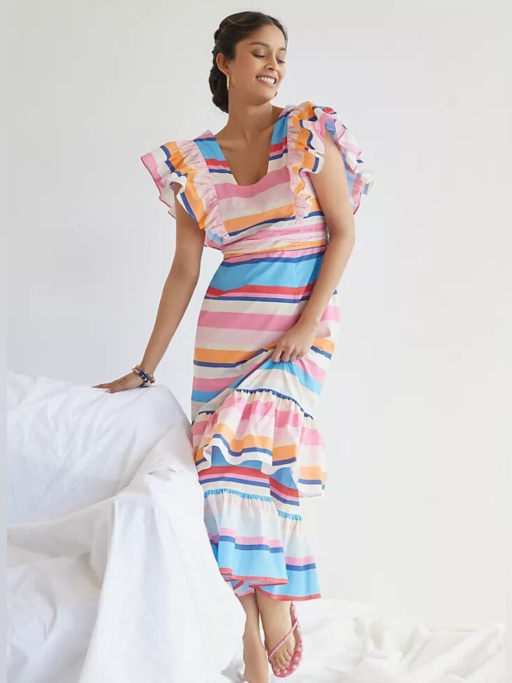 Anthropologie Plenty by Tracy Reese Ruffled Maxi Dress